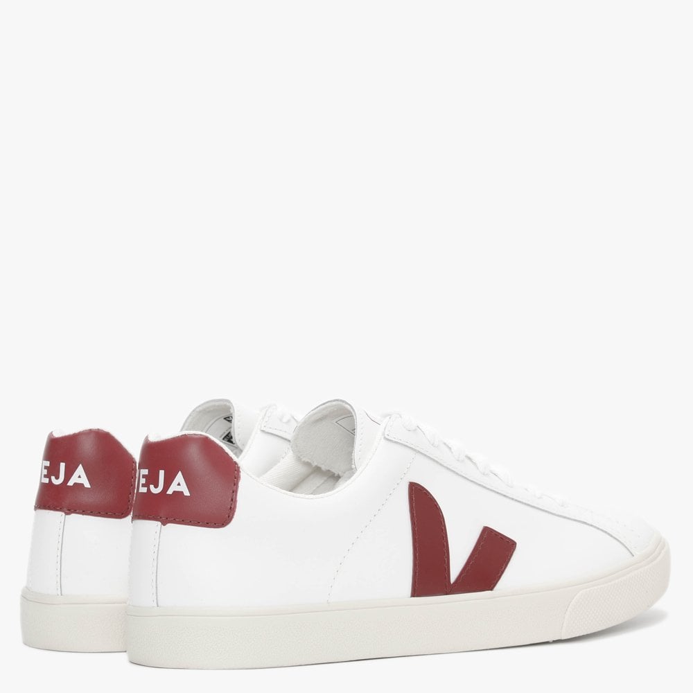 Esplar Logo Extra White Marsala Leather Trainers