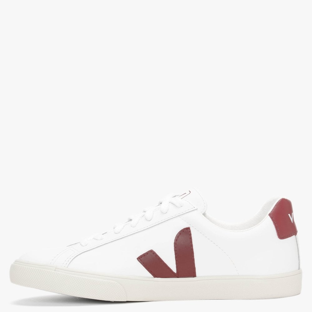 Esplar Logo Extra White Marsala Leather Trainers