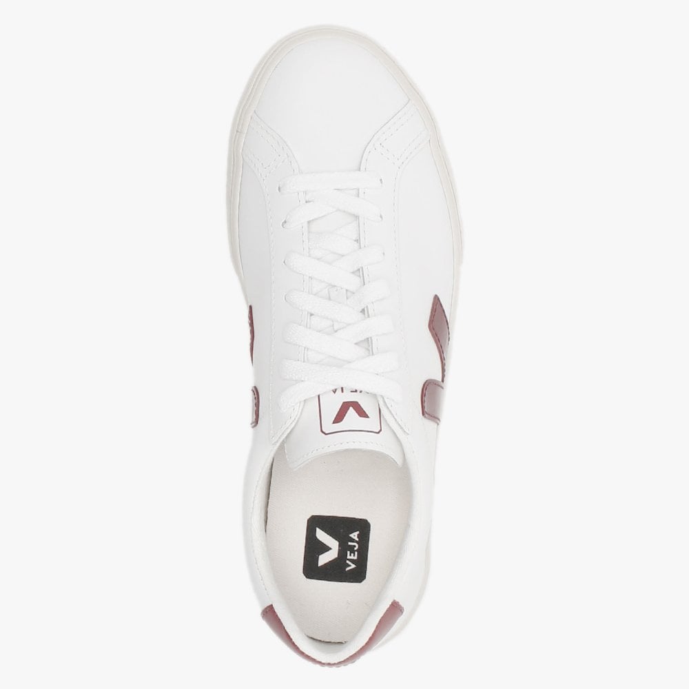 Esplar Logo Extra White Marsala Leather Trainers