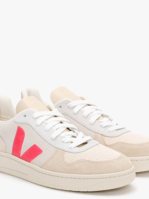 V-10 Suede Multico Natural Rose Fluo Trainers