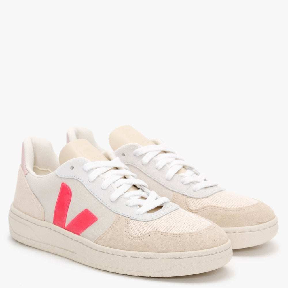 V-10 Suede Multico Natural Rose Fluo Trainers