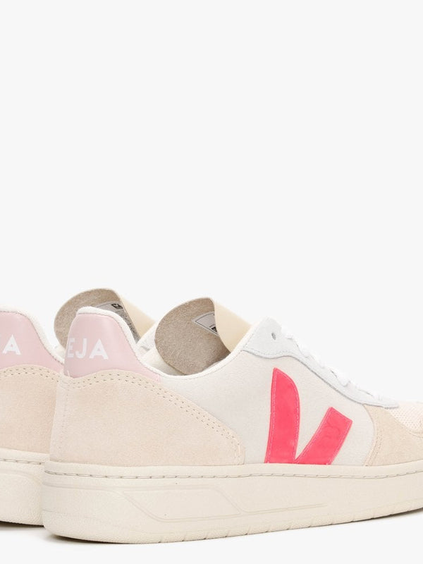 V-10 Suede Multico Natural Rose Fluo Trainers