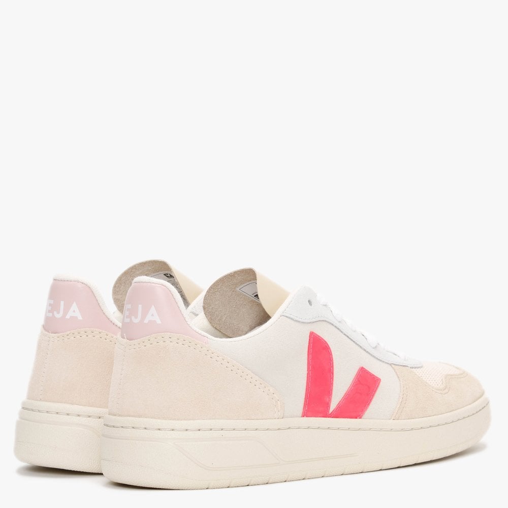 V-10 Suede Multico Natural Rose Fluo Trainers