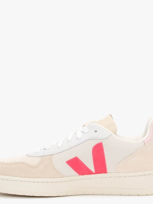 V-10 Suede Multico Natural Rose Fluo Trainers