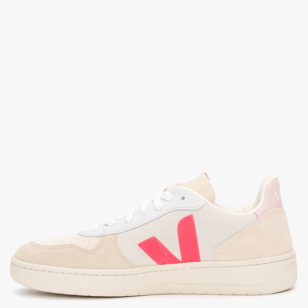 V-10 Suede Multico Natural Rose Fluo Trainers