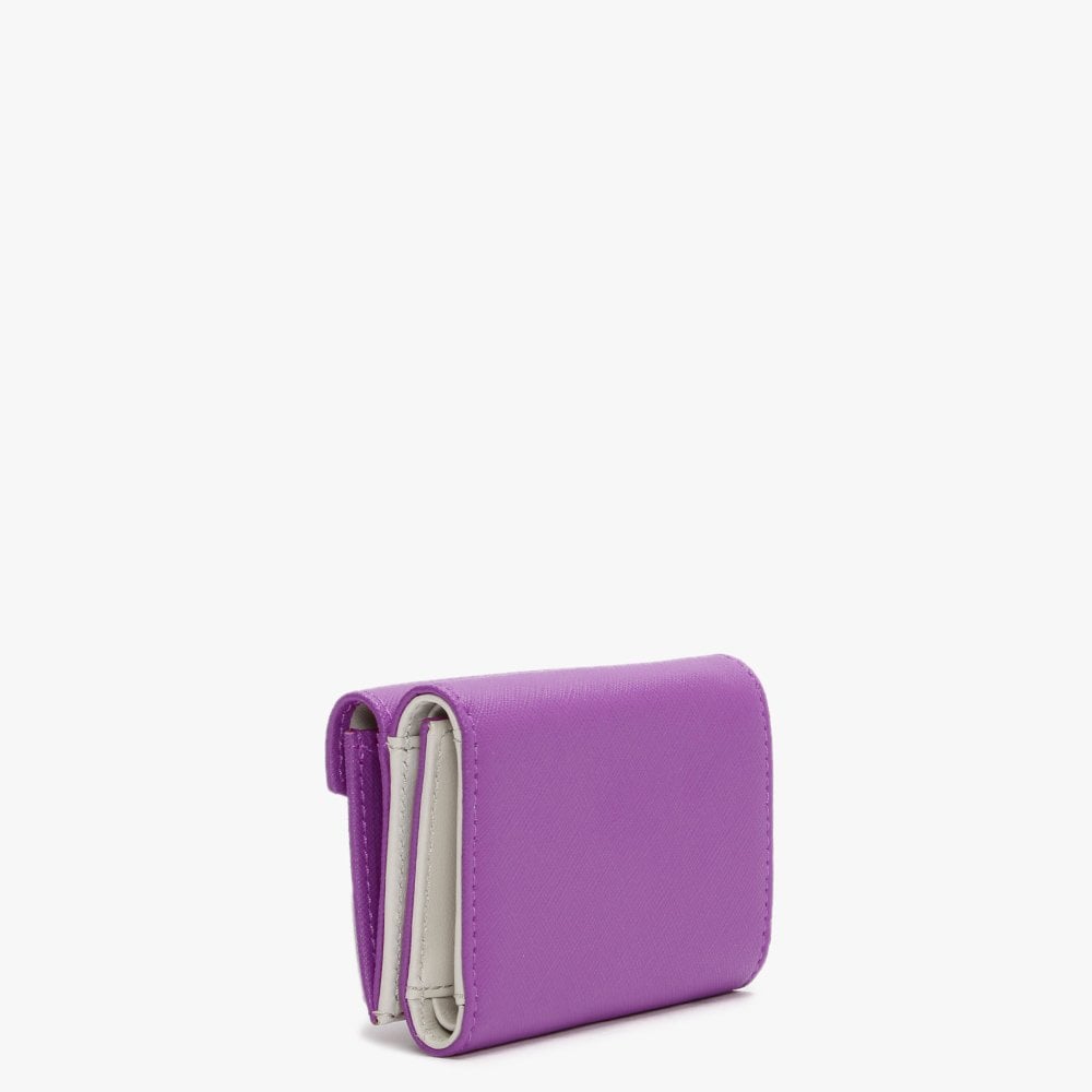 Victoria Purple Leather Folded Wallet