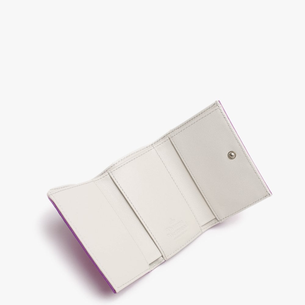 Victoria Purple Leather Folded Wallet