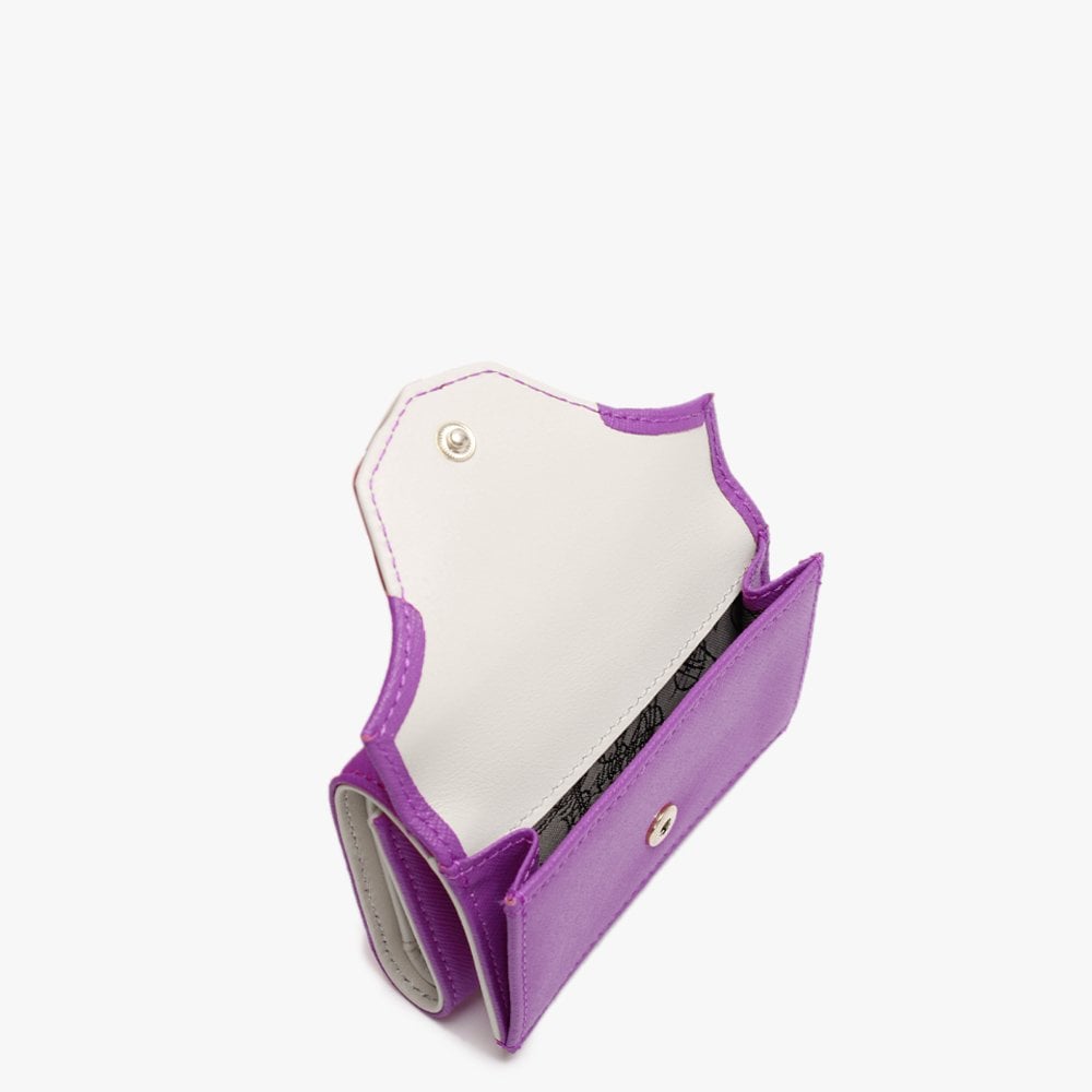 Victoria Purple Leather Folded Wallet