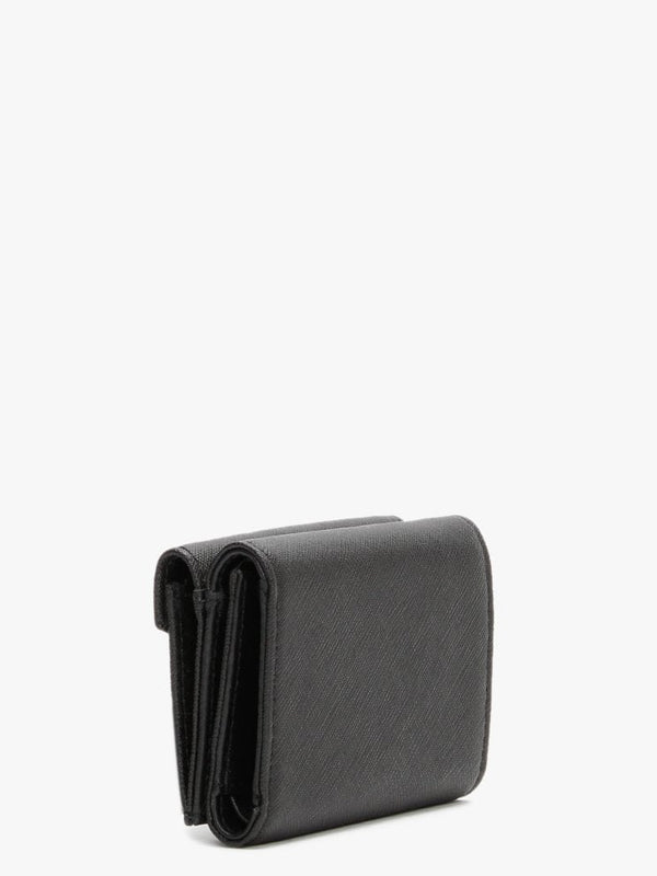 Victoria Black Leather Folded Wallet