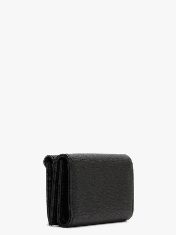 Victoria Envelope Black Leather Billfold Wallet