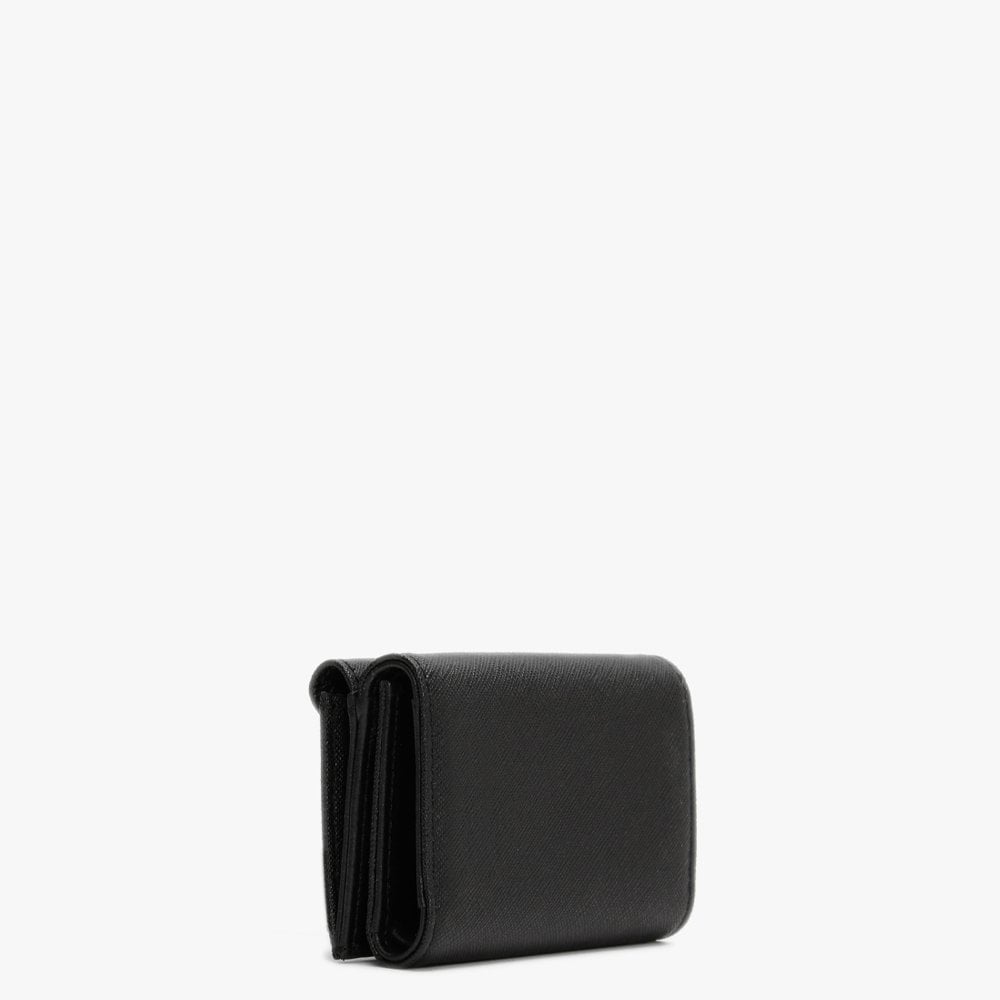 Victoria Envelope Black Leather Billfold Wallet