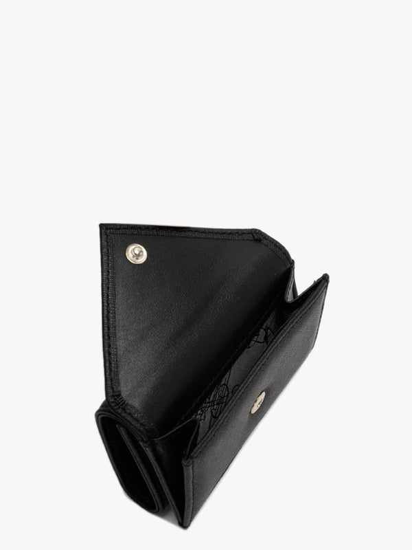 Victoria Envelope Black Leather Billfold Wallet