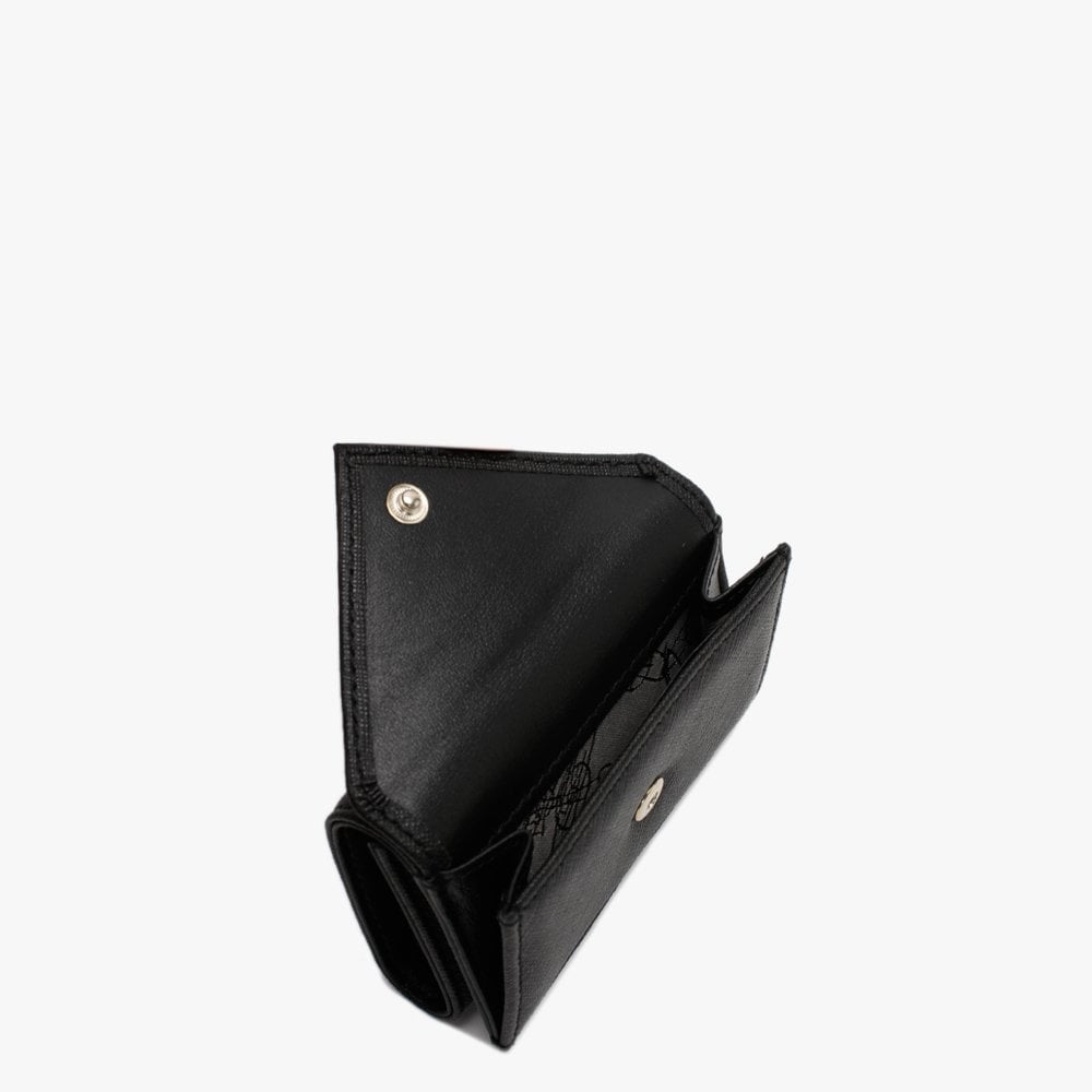 Victoria Envelope Black Leather Billfold Wallet