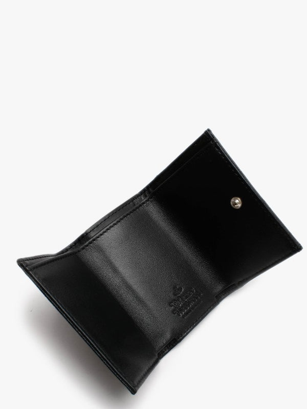 Victoria Envelope Black Leather Billfold Wallet
