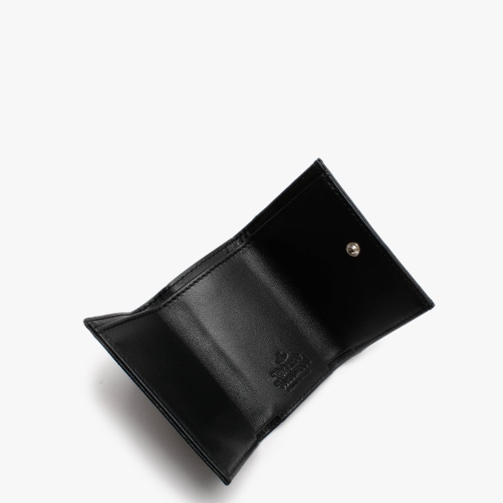 Victoria Envelope Black Leather Billfold Wallet