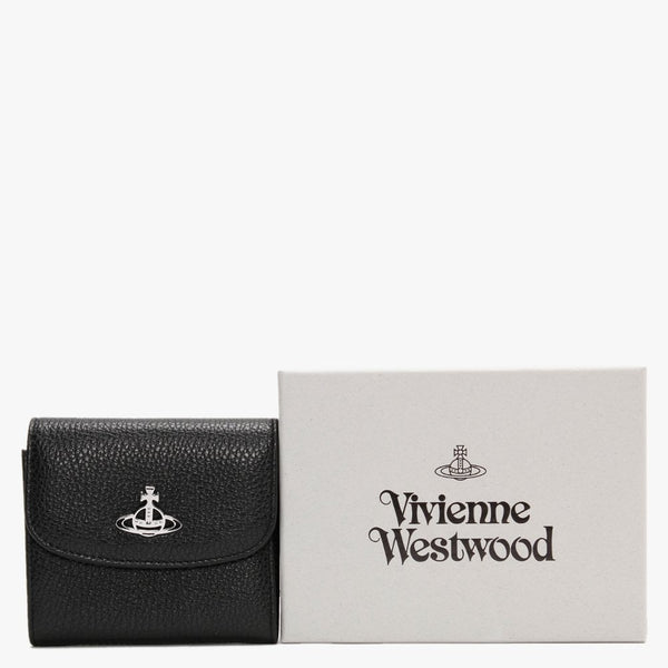 Medium Johanna Black Leather Coin Pocket Wallet