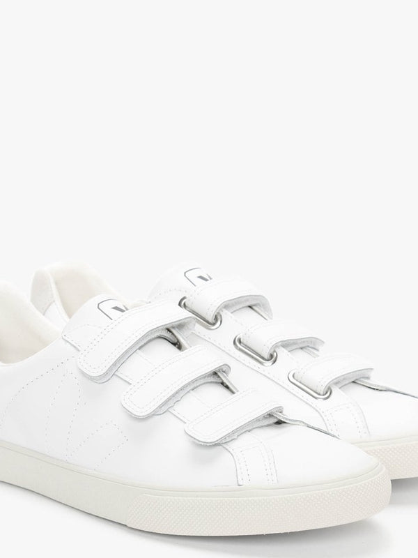 3-Lock Extra White Leather Trainers