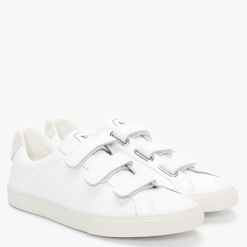 3-Lock Extra White Leather Trainers