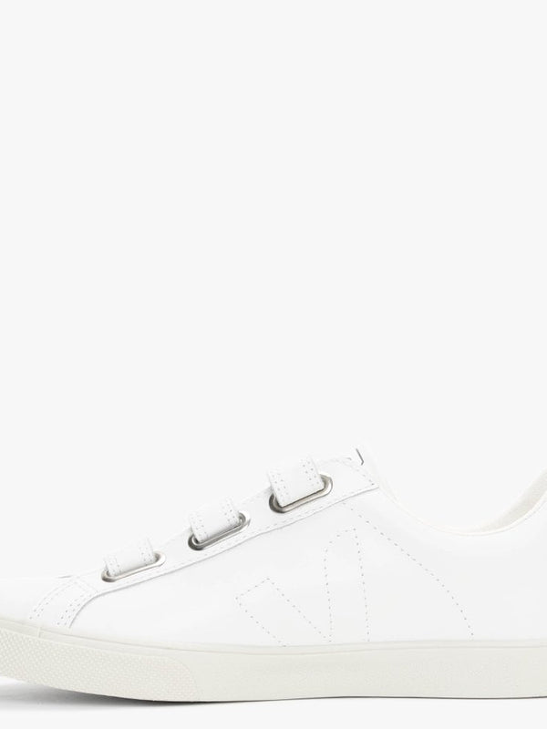 3-Lock Extra White Leather Trainers