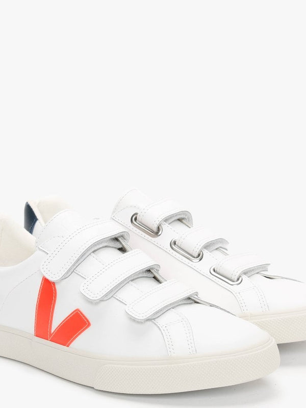 3-Lock Extra White Orange Fluo Nautico Leather Trainers