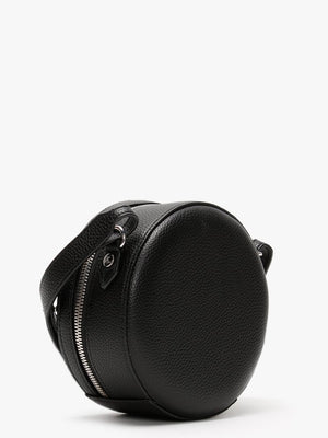 Johanna Black Vegan Round Cross-Body Bag