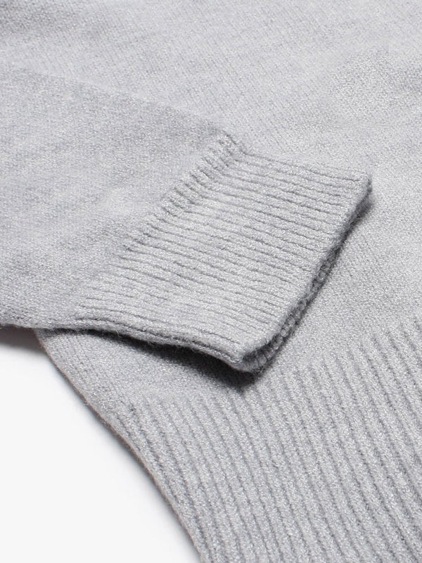 Grey Cowl Neck Jumper