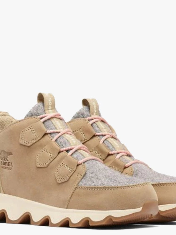 Kinetic Caribou Sandy Tan Leather Sporty Trainers