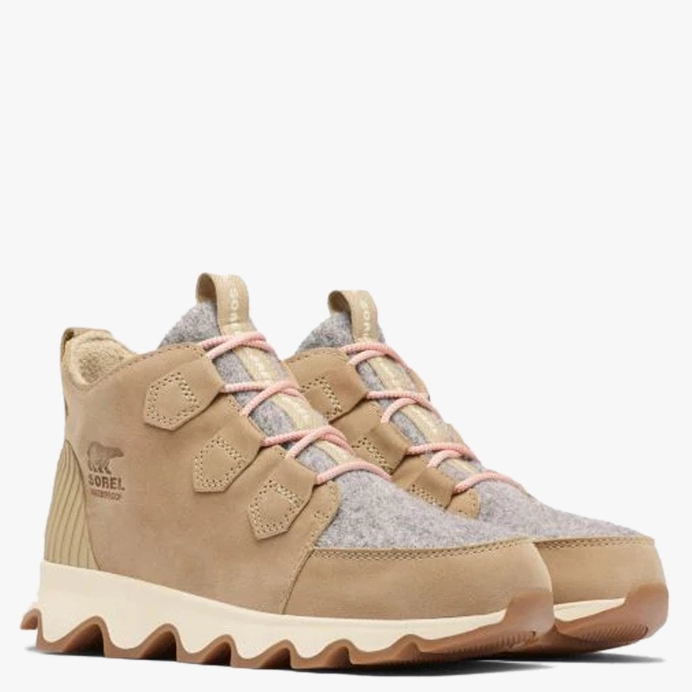 Kinetic Caribou Sandy Tan Leather Sporty Trainers
