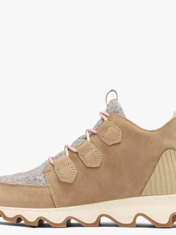 Kinetic Caribou Sandy Tan Leather Sporty Trainers