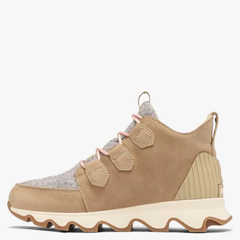 Kinetic Caribou Sandy Tan Leather Sporty Trainers