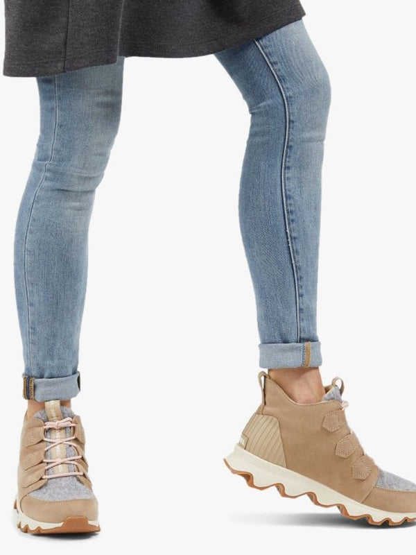 Kinetic Caribou Sandy Tan Leather Sporty Trainers