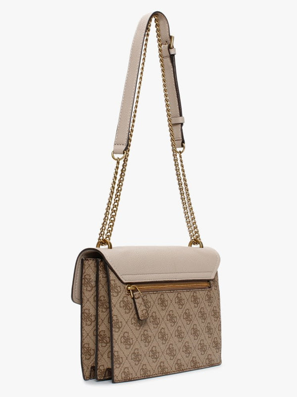 Valy Convertible Logo Latte Cross-Body Bag