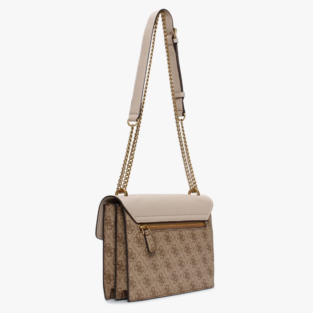 Valy Convertible Logo Latte Cross-Body Bag