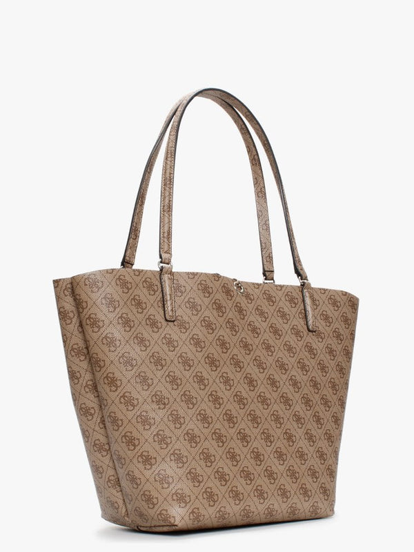 Alby Toggle Signature Logo Latte & Taupe Tote Bag