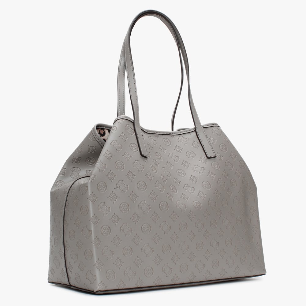 Large Vikky Stamp Smooth Taupe Tote Bag