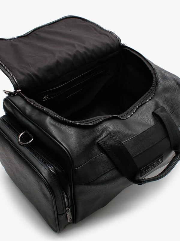 Men’s Alex Black Eco-Friendly Duffer Weekend Bag