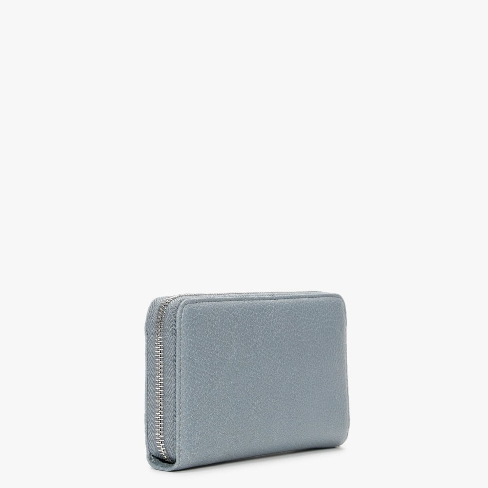 Large Hailey Light Blue Zip Around Wallet