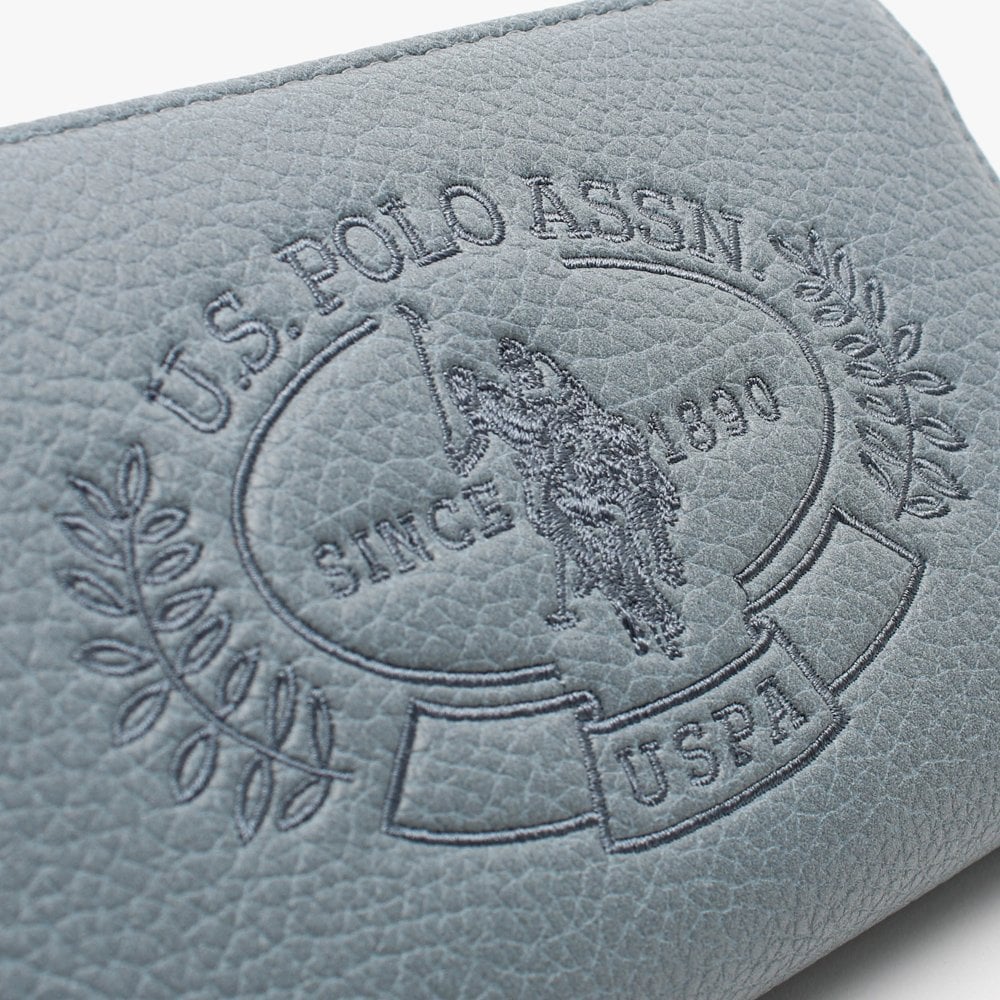 Large Hailey Light Blue Zip Around Wallet