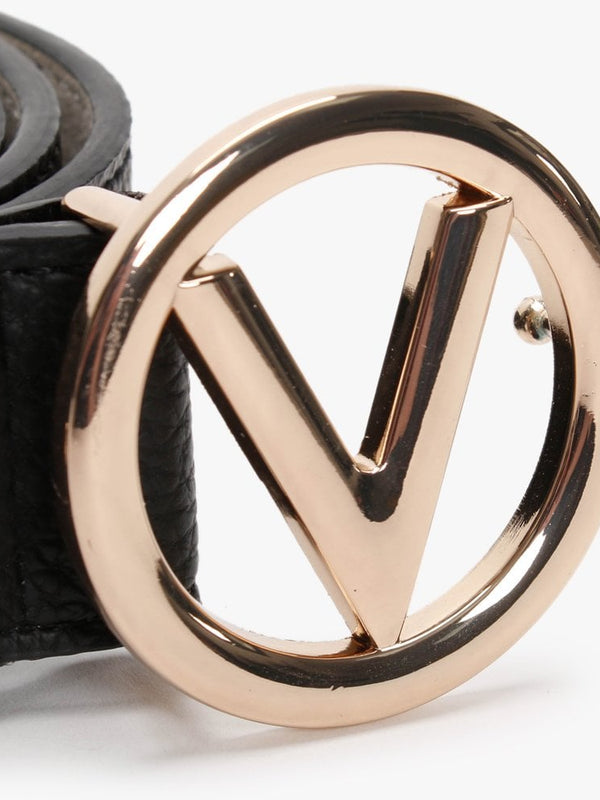 Round Buckle Black Belt
