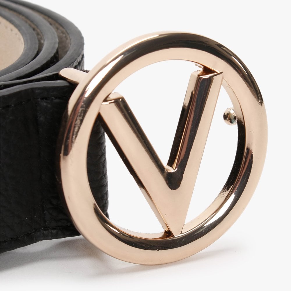 Round Buckle Black Belt