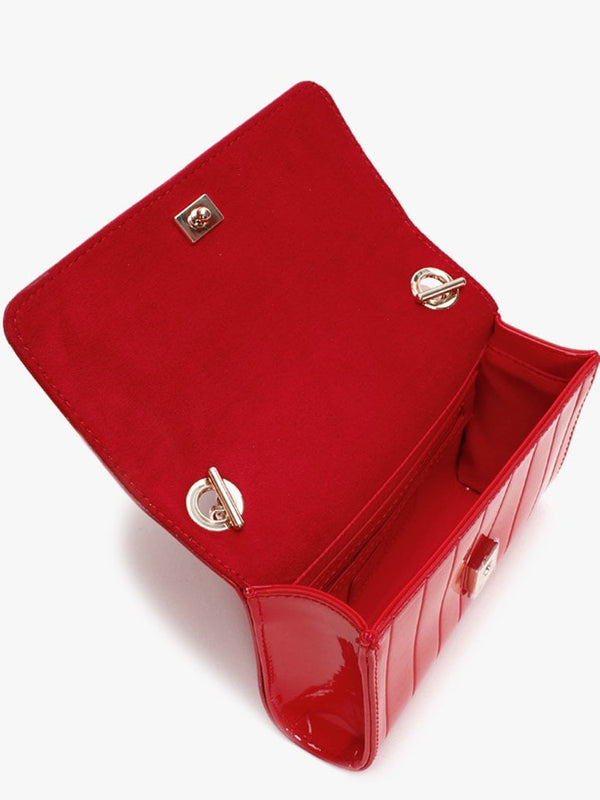 Bongo Twiss Rosso Patent Pochette Bag