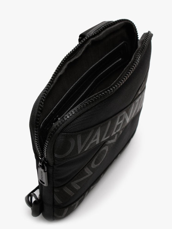 Men’s Klive Black Square Cross-Body Bag