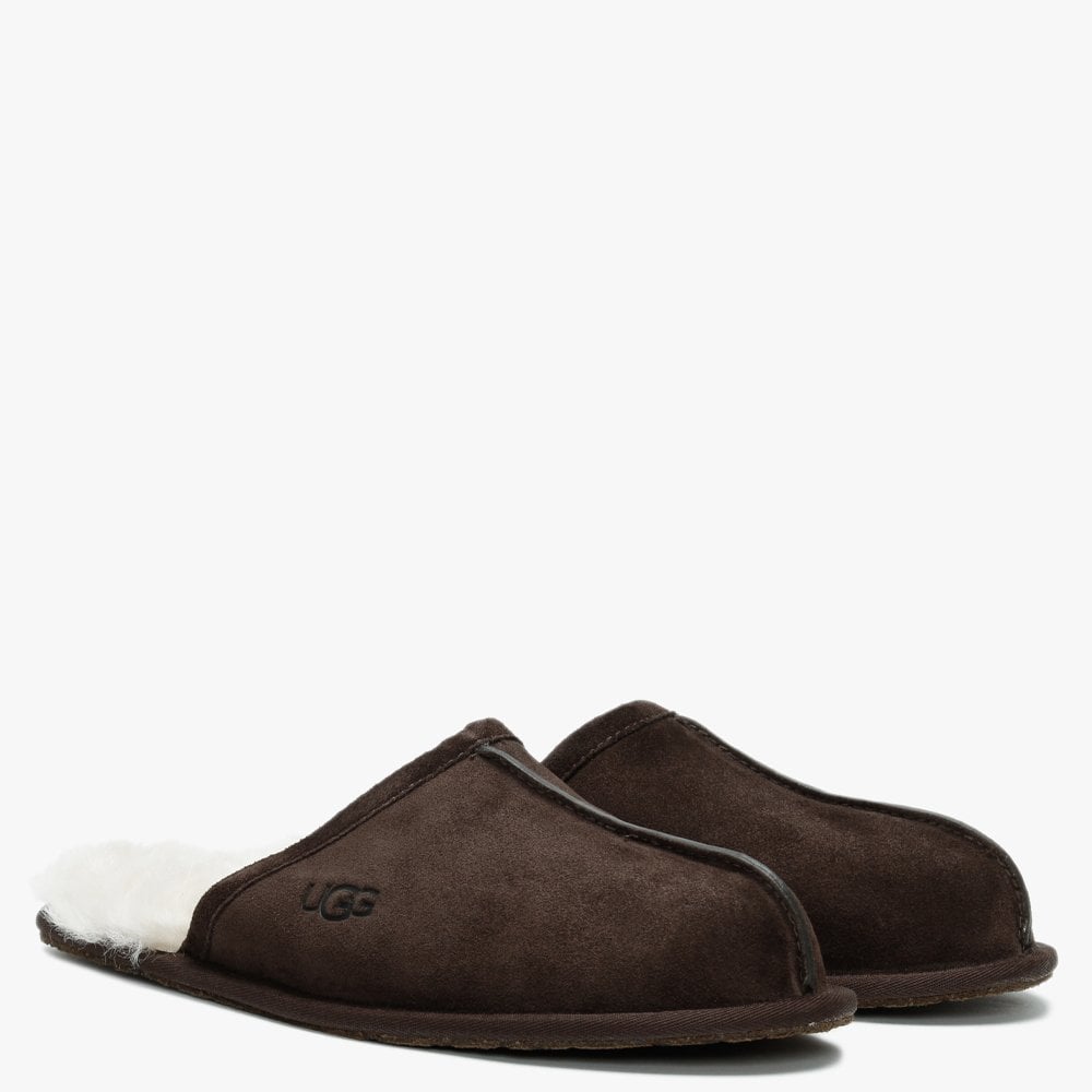Men’s Scuff Espresso Suede Slippers