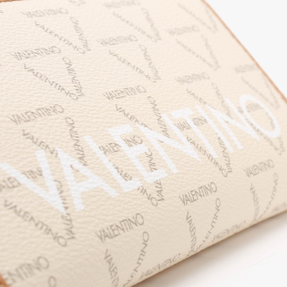 Liuto Repeat Logo Ecru Multi Zip Around Wallet