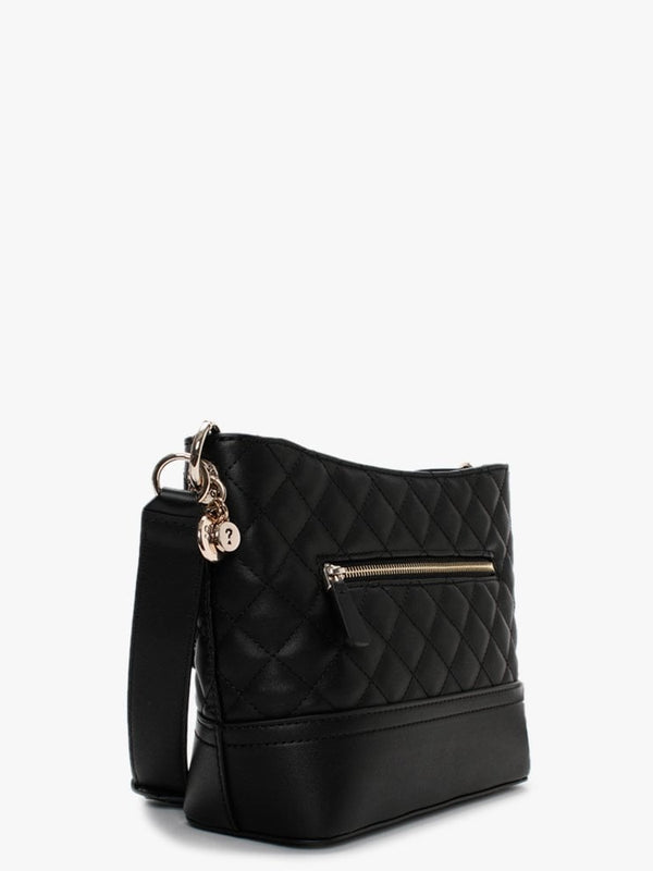 Illy Quilted Black Bucket Bag