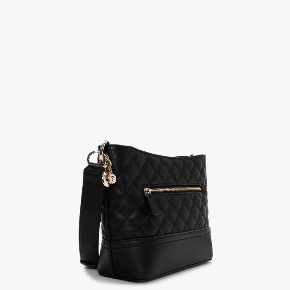 Illy Quilted Black Bucket Bag