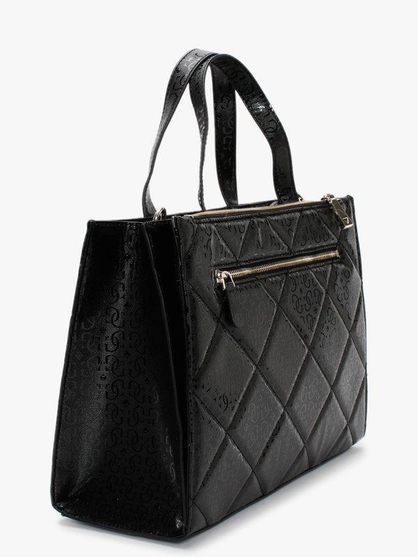 Dilla Elite Quilted Black Repeat Logo Tote Bag