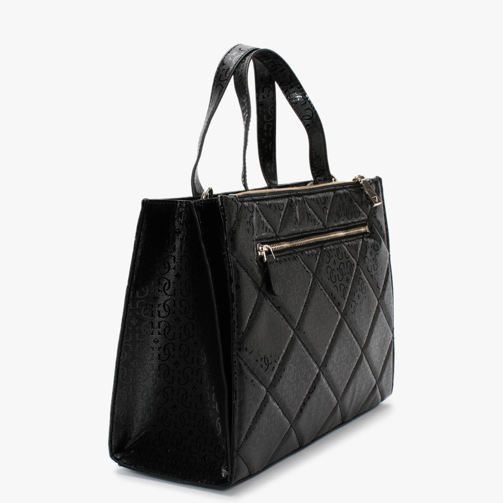 Dilla Elite Quilted Black Repeat Logo Tote Bag