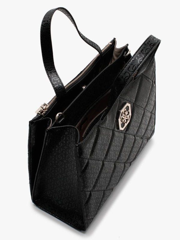 Dilla Elite Quilted Black Repeat Logo Tote Bag