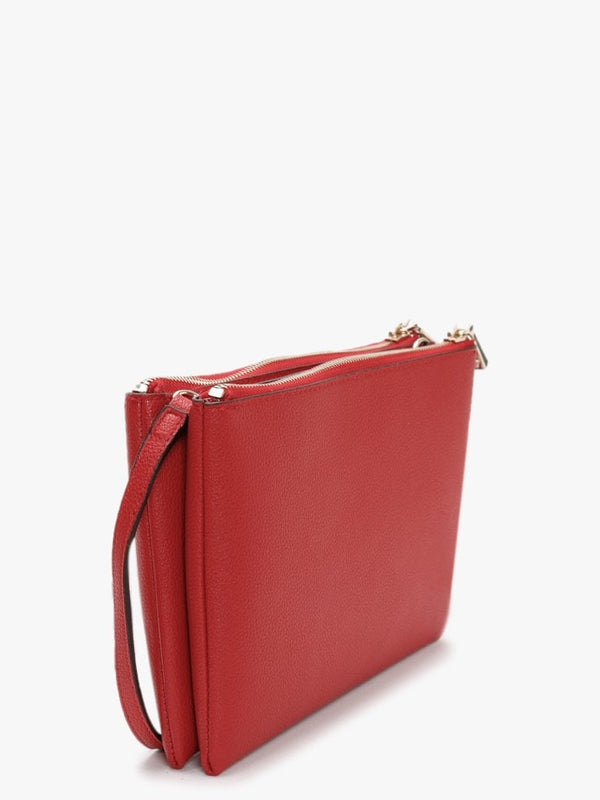 Naya Double Zip Red Cross-Body Bag